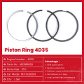 AUTO PARTES MITSUBISHI PISTON RING 4D35 ME996628