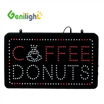 Genilight Indoor 22x13 inch Safe Voltage Acrylic LED Coffee Donuts Shop Sign