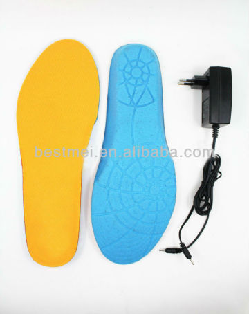 Rechargeable heated insoles foot warmer