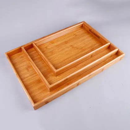 Solid Bamboo Organic Tea Serving Tray