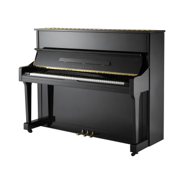 WILLIAMSAMES W1 Upright Piano Black Polished Home 121cm Acoustic Piano