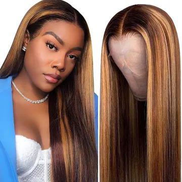 Uniky Wholesale Highlight Color Short Human Hair Wig Brazilian Virgin Bob Ombre Color Wigs 100% Human Hair Lace Wig