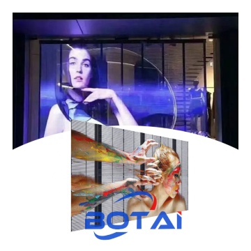 Botai P3.91-7.8 Transparent Glass LED Display Screen for Indoor and Outdoor Use