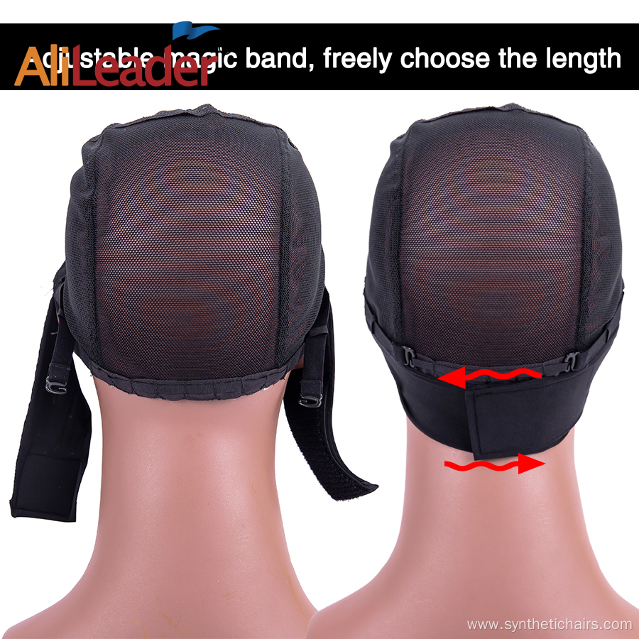 Adjustable Magic Paste Wig Caps WIth Attachment Headband