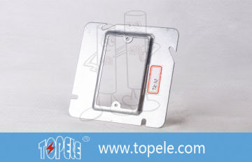 Pre-galvanized Steel Electrical Boxes And Covers , 4”square 1 / 2”raised Wall Socket Covers