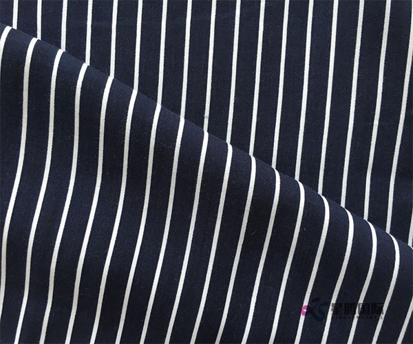 White Stripe Printed 100% Rayon Fabric