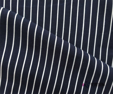 White Stripe Printed 100% Rayon Fabric