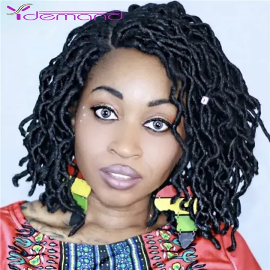 Wholesale Gypsy Curly Wigs Faux Locs Crochet Hair Synthetic Crochet Braids Hair Wig Scalp Wig Machine-made Y Demand