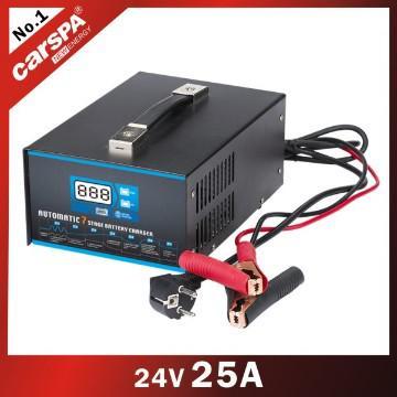 Automatic 7 stage battery charger with digital display - 24V 25A