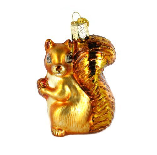 Eichhörnchen geformt geblasen kundengebundene Weihnachtsglasverzierungen