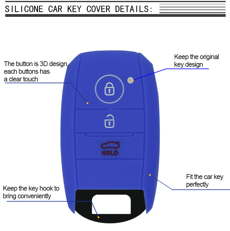KIA silicone car key case