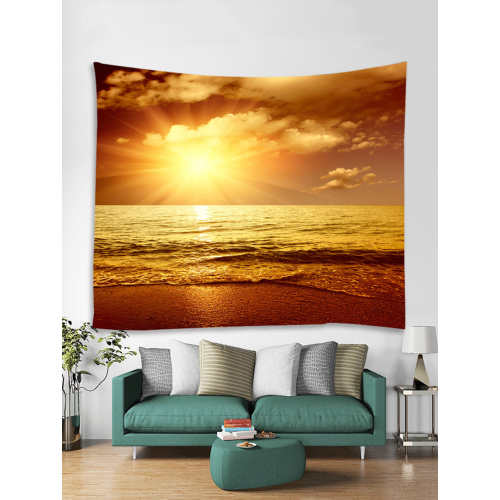 Tapestry Wall Hanging Sea Wave Beach Series Tapestry Sunrise Dusk Tapestry for Bedroom Home Dorm Decor