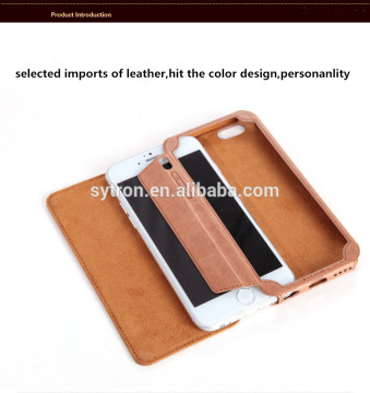Luxury Business Style Mobile Phone Case Genuine Leather Flip Case for Iphone 6s/6s Plus