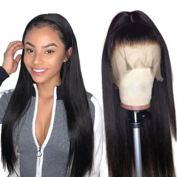 Unprocessed Straight Hair Hd Glueless Lace Frontal Wig Wholesale Raw Indian Human Hair 360 Full Lace Front Wig For Black Women
