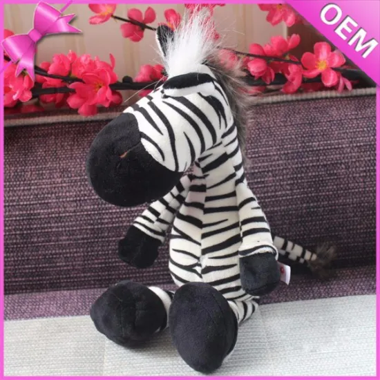 8" Sitting Zebra Stuffed Animal Plush Zebra