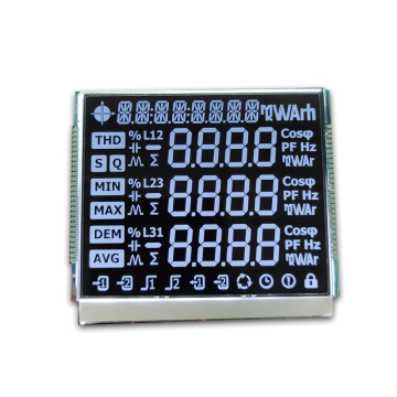 Display LCD OEM VA personalizzato con schermo nero, cifre bianche e retroilluminazione segmentata personalizzata