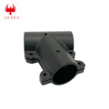 25-25 mm Junta de tee oblicua para tubería de fibra de carbono OD25 Conector de trípode Soportista de skid de carga