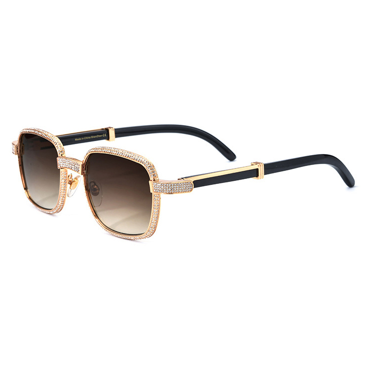 White Diamond Buffalo Horn Sunglasses