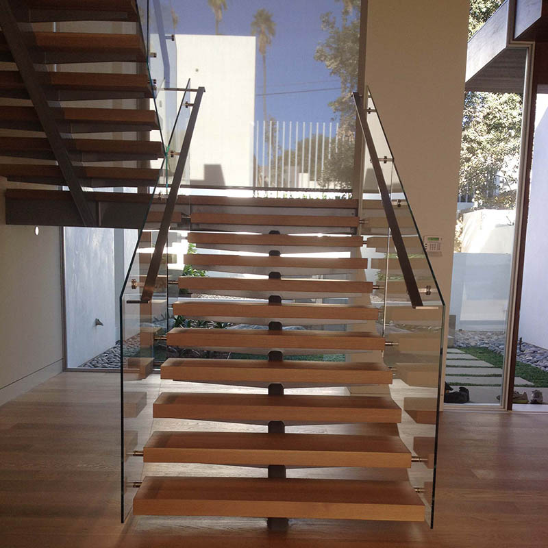 Steel Floating Stairs, Prefabricated DIY Metal Stairs