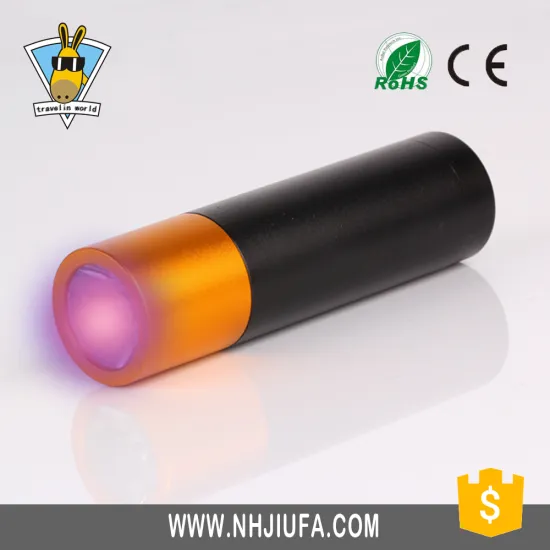 JF AAA Battery Colorful Promotional UV light,Aluminum Mini 1W UV Flashlight Torch,UV Lamp for Money Check