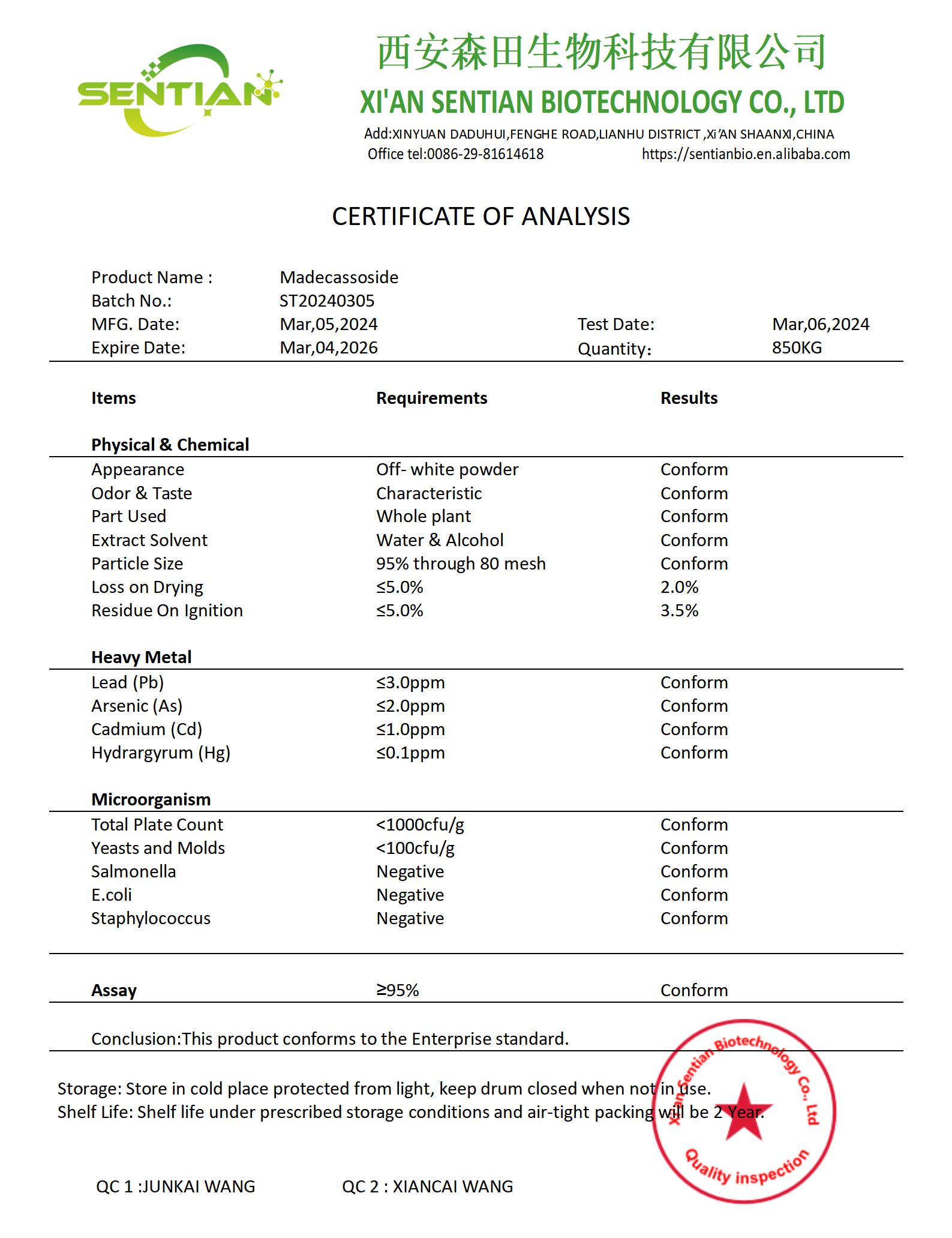 Madecassoside 95%-COA_01