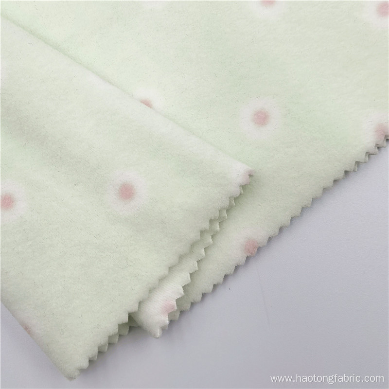 Customized Polyester Dot Print Polar Fleece Children Fabric