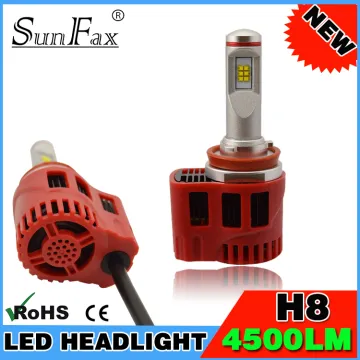 SUNFAX P6 LED Headlight Conversion Kit - All Bulb Sizes - 90W 9000LM LED headlight h8 - Philip s LED headlight with Mini body