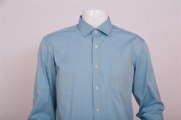 Men's Business Casual Long Sleeve Shirt Blue