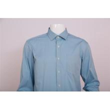 Men's Business Casual Long Sleeve Shirt Blue