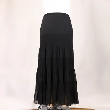 High Waist Chiffon Long Maxi Pleated Skirt