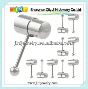 vibrating tongue ring barbell piercing