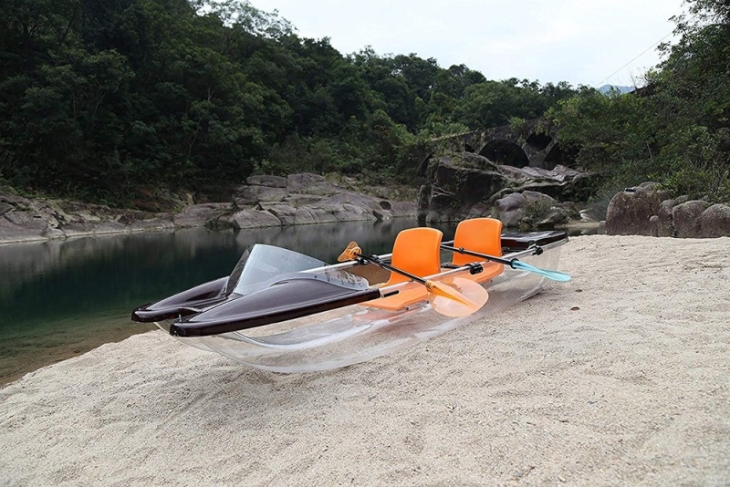 Clear Kayak: Transparent Plastic Canoe for 2 People with Customized Size