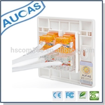 Taiwan imported rj45 faceplate for network cable and rj45 cat6 keystone jack factory offer price