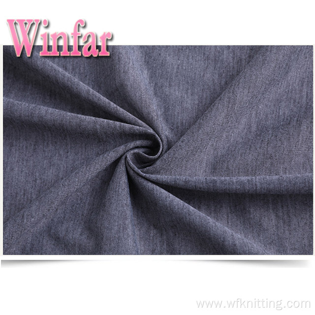 Spandex Melange Polyester Knit Single Jersey Fabric