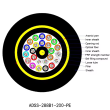 China 48cores kabel adss overhead fiber internet wire cable Manufactory