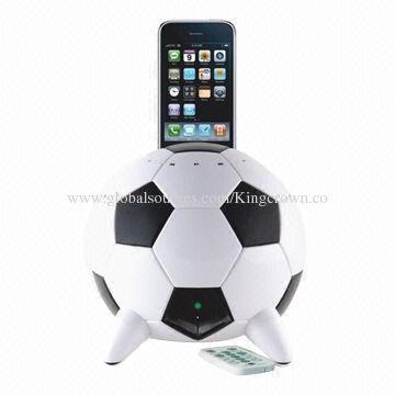 High fidelity soccer speaker for iPhone