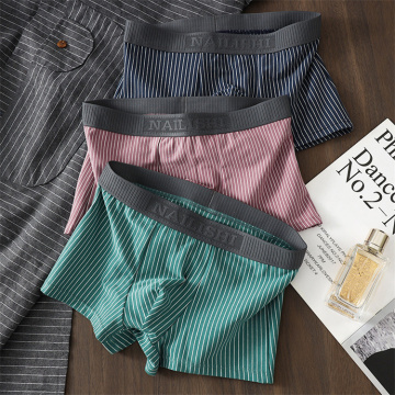 2024 Herren Baumwoll atmungsaktive vier Eckshorts - Personalisierte Modeunterwäsche