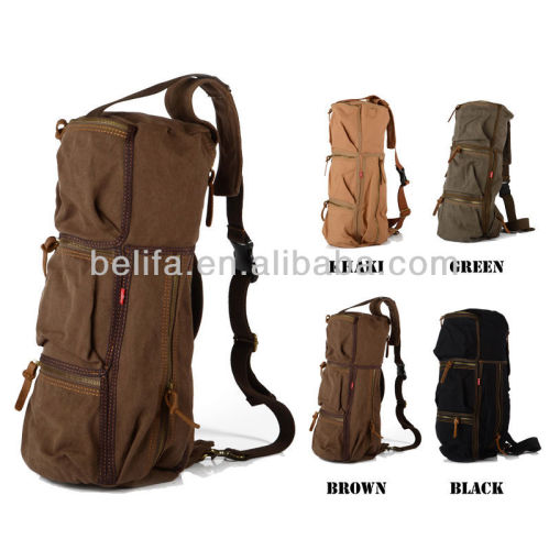 New wholesale Men's Vintage Canvas Duffle / Leather School / Military / Strapped Shoulder Bag Free Sample