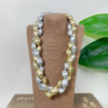 Color de prata dourada Kukui Nut Graduation Leis