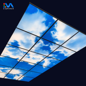 ท้องฟ้าสีครามและไฟเมฆสีขาว LED ไฟเพดานท้องฟ้าเทียม (600x600mm, 36W/40W/48W)