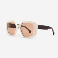 Irregular and Dimensional Acetate Femal Sunglasses