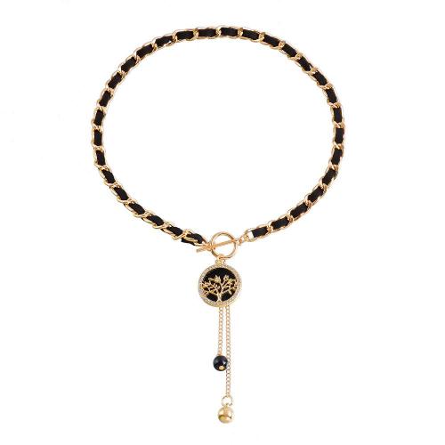 Fashion velvet choker necklace tiny tassel black necklace Star Charms Black Velvet Wrapped Gold Chain Choker & Tassel Necklace