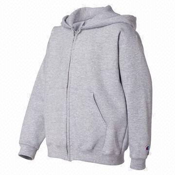 Men's hoodies with solid color, made of 100% polyester