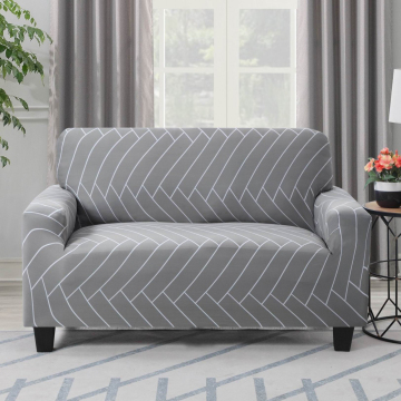 Stretch Patterned Sofa Cover for 2-Seater Loveseat Slipcover