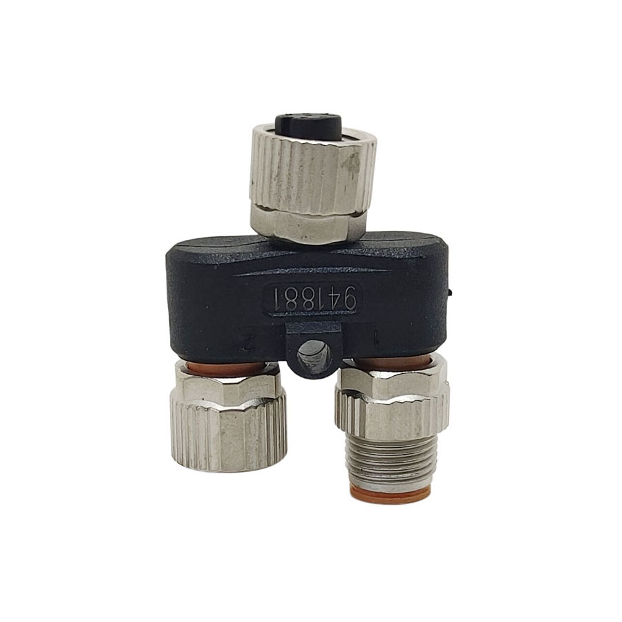 M12 To 2m12 5 Pole Sensor Connector, High Quality M12 To 2m12 5 Pole ...