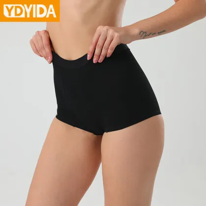 Ladies Pure Cotton Plus Size Solid Color Boxers