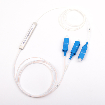 PLC Fiber Splitter 1x2 SC UPC Steel Tube