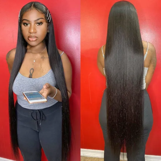 Wholesale Straight Brazilian Hair HD Lace Wigs,13X6 lace frontal wig with baby hair,Virgin human hair wigs for black women