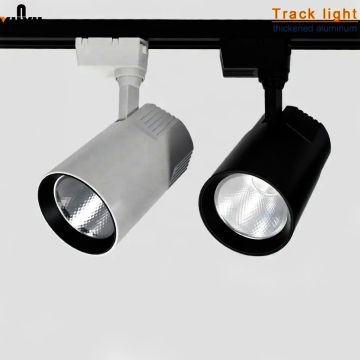 Luzes de pista LED comercial de 2400K -4000K - luzes de pista de 20W a 30W Cob