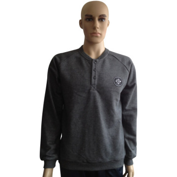 Plain Basic Cotton Grey Hoody Sweatshirt